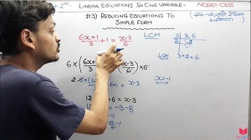 3) Reducing Equation To Simple Form Maths Class 8 Chapter 2 Linear Equations In One Variable