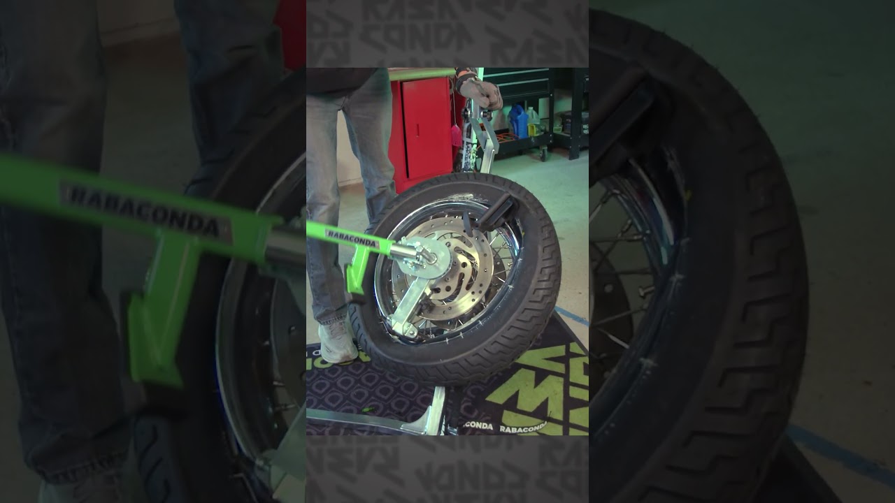 How to Mount the Second Bead with the Rabaconda Street Bike Tire Changer
