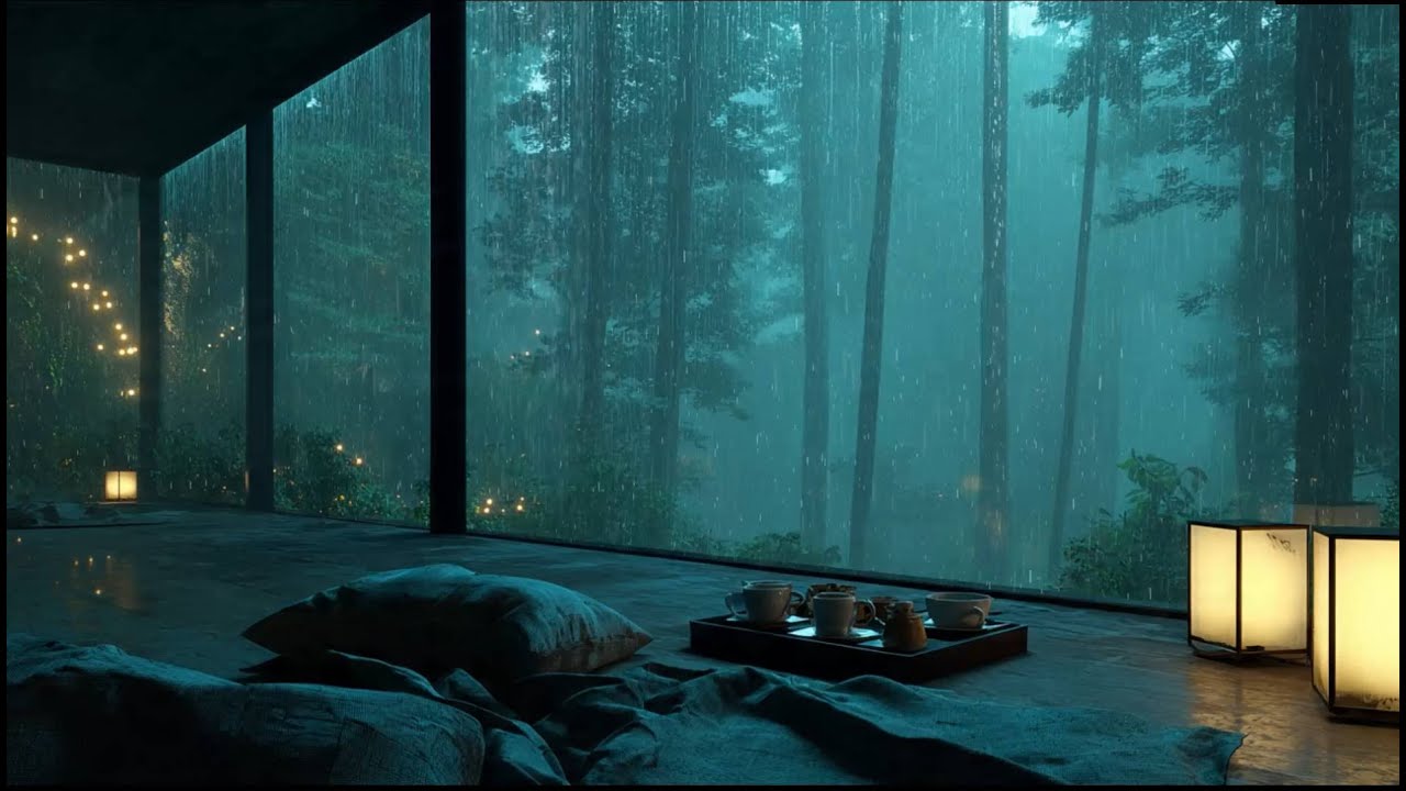Gentle Rain in a Silent Forest 🌧️ | Cozy Night Ambience for Sleep ...