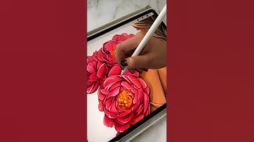🌺 #howtodraw #procreate #tutorial #process #art #digitalart #apple #flowers