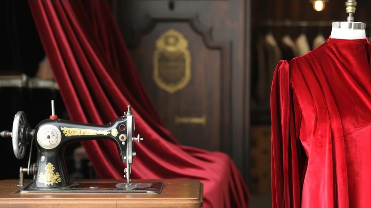 Kadife Bluz Dikişinin İhtişamı: Adım Adım Kırmızı Bluz Yapımı! -The Splendor of Velvet Blouse Sewing