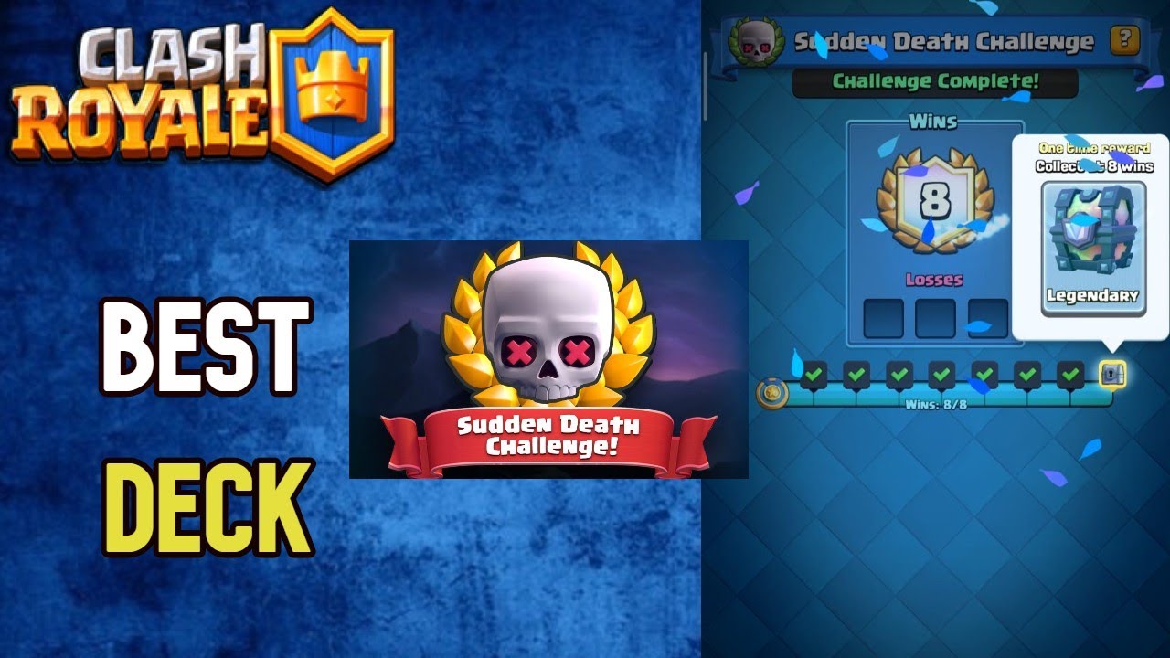BEST DECK FOR THE SUDDEN DEATH CHALLENGE 80 GAMEPLAY! Clash Royale