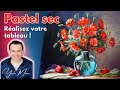 Technique pastel sec  bouquet de coquelicots  fleurs faciles