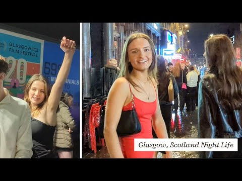 Vibrant Nightlife of Glasgow, Scotland | Walking Tour Part 1 🌃🎶