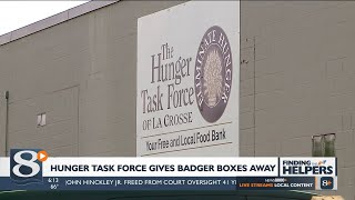 Badger box donations from La Crosse Hunger Task Force