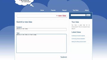 Adding a new idea in Ideas On Demand