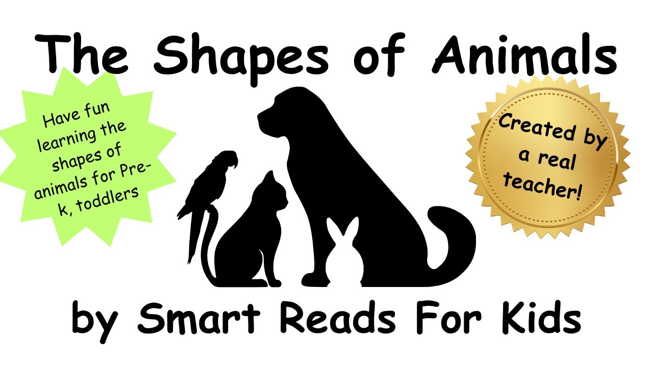 The shapes of animals. Toddlers, Pre-K, kindergarten kids have fun and learn the shapes of animals.