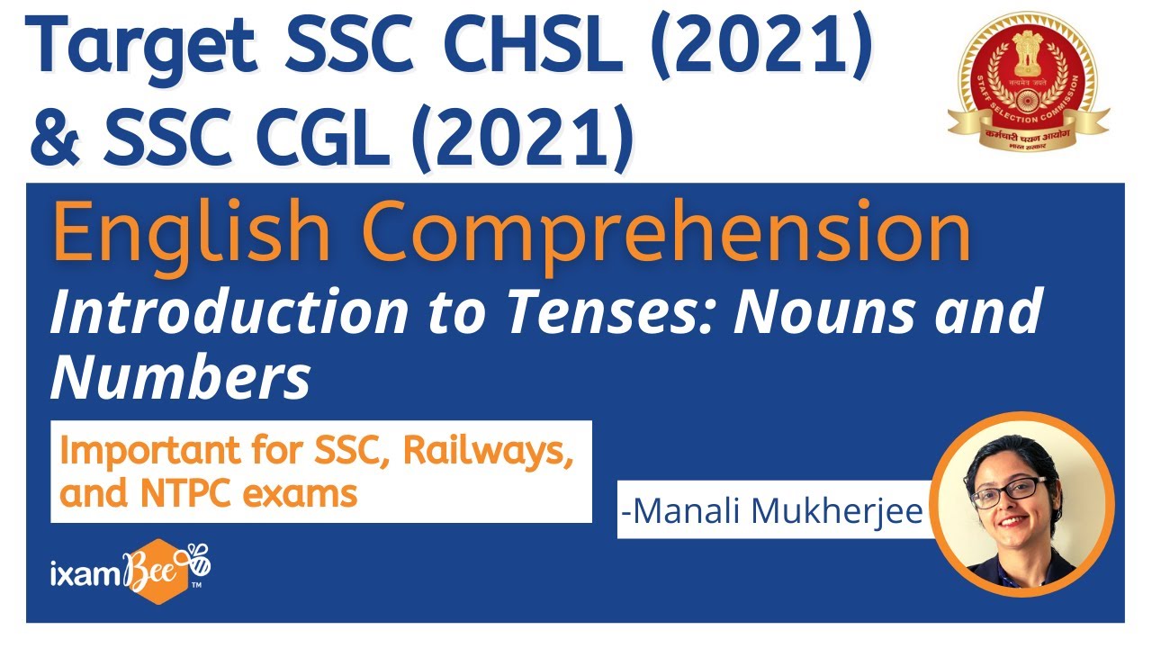 SSC CHSL | SSC CGL 2021 | English Comprehension (Nouns and Numbers ) | By Manali Mukherjee