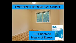 Emergency Escape and Rescue Opening (Egress Window) Size and Height