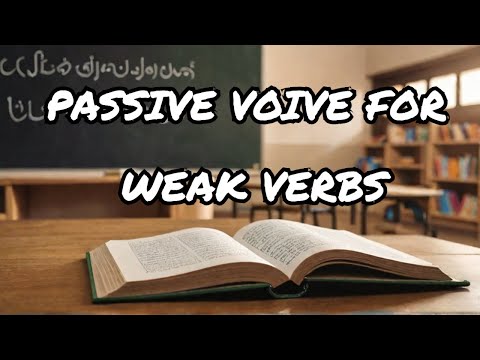 Madina Arabic Book 3, Lesson 5 (Part-2) Passive voice for weak verbs