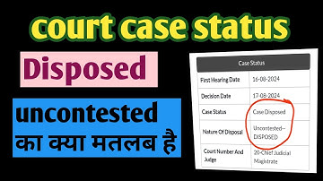 case disposed uncontested meaning//case  disposed uncontested//