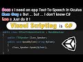 How i create text to speech free in visual scripting  unity tutorial