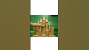 Cardboard Medieval castle #shorts #craft  #castle  #youtubeshorts  #1million