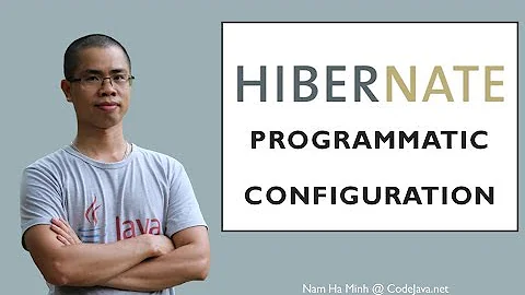 How to use Hibernate Programmatic Configuration