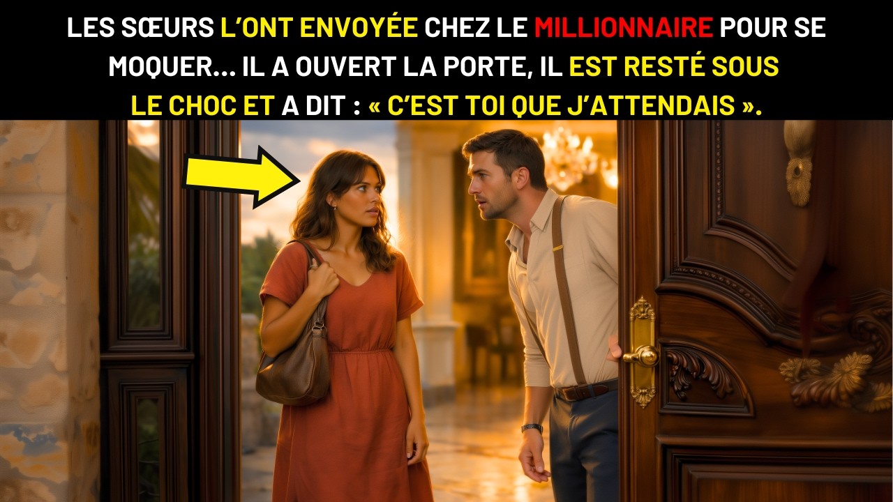 LES SŒURS L’ENVOIENT EN BLAGUE CHEZ LE MILLIONNAIRE… IL OUVRE, CHOQUÉ: «C’EST TOI QUE J’ATTENDAIS»