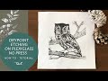 Drypoint Etching on Plexiglass Without a Press - Tutorial