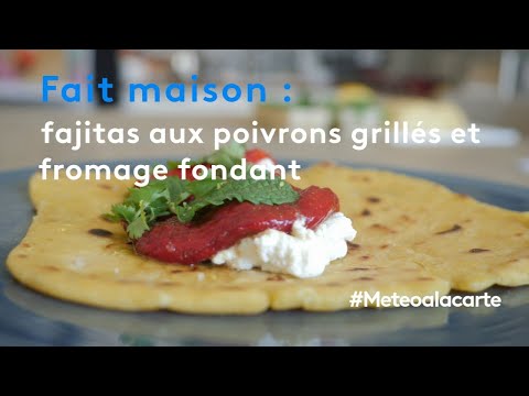 fait-maison-:-fajitas-aux-poivrons-grillés-et-fromage-fondant---météo-à-la-carte