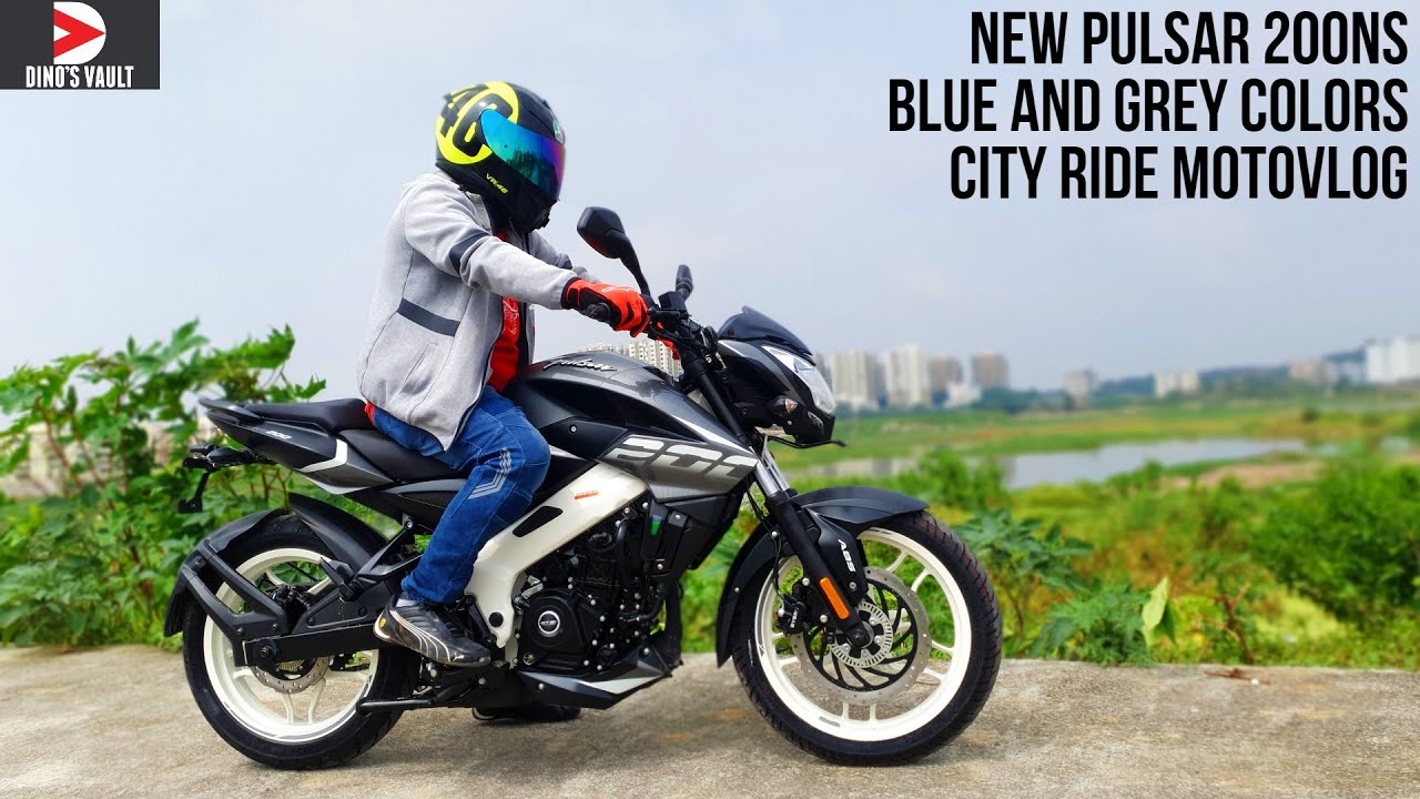 New Bajaj Pulsar 0ns Bs6 Satin Blue Grey Ridden City Ride Motovlog Bikes Dinos Youtube