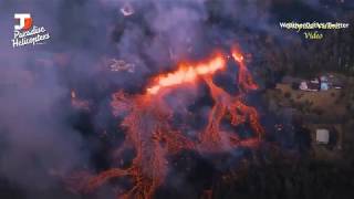 На Гавайях извержение вулкана. Лава уничтожает дома и машины