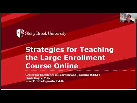 Strategies For Teaching The Large Enrollment Course Online