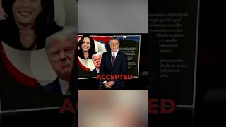 Stephen Colbert demolishes Trump on the intro to his interview with Harris!