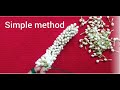 Easy method to string crape jasmine garland/veni/mala/poo malai kattuvadhu yeppadi/malligai poo mala