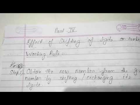 EFFECT OF SHIFTING OF DIGITS TO NUMBERS - YouTube