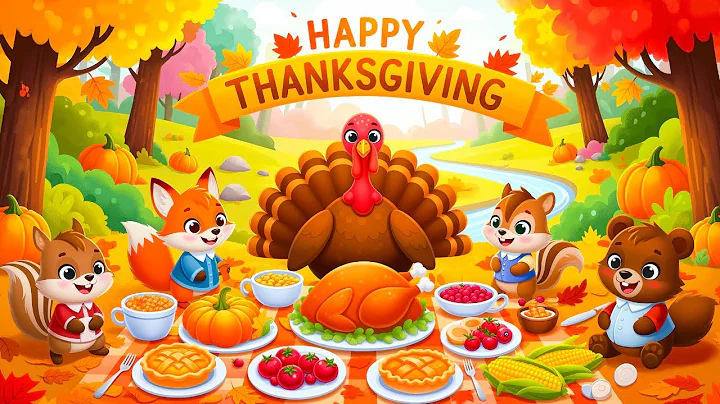 Happy Thanksgiving 2025 🍁 | Warm & Cozy Animated Greeting (4K) | Thanksgiving Wishes & Greetings