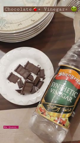 Chocolate with Vinegar/Khatta Pani🤮 |Weird Combination| #shorts #weird #weirdfoodchallenge #ytshorts