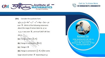 Question 29 | Linear Algebra | NET/JRF | Dec 2011