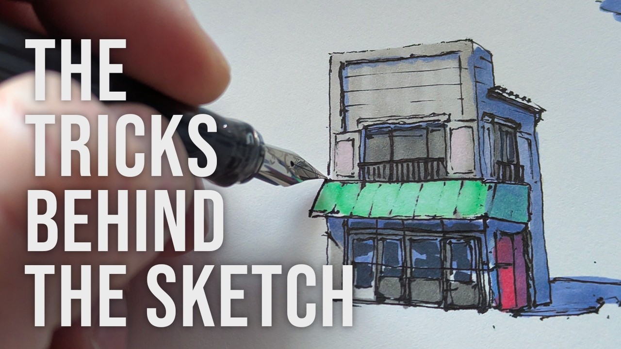 НАУЧИТЕСЬ МАСТЕРСТВОВАТЬ быстрым городским зарисовкам! От ЛИНИИ до РАСКРАШИВАНИЯ