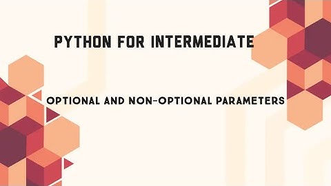 Optional And Non Optional Parameters | Python For Intermediate | Code Initiatives
