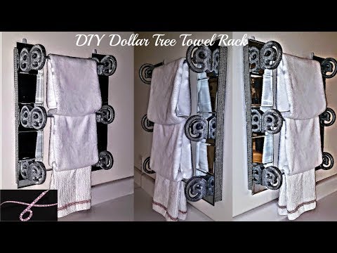 DIY Dollar Tree Home Decor Towel Rack / Bathroom  or Kitchen