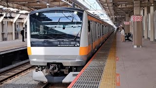 中央快速線E233系H51編成各駅停車青梅行き国立駅到着(2023/5/21)