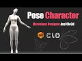 How to Pose Characters in CLO3D & Marvelous Designer | 3D Fashion Design Tutorial