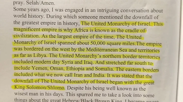 THE UNITED MONARCHY OF ISRAEL: THE CRADLE OF CIVIL...