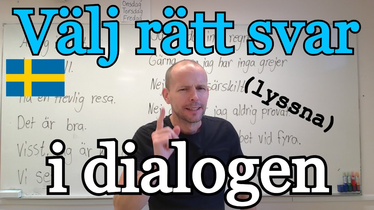 Samtal, välj rätt svar (dialog, lyssna, övning) SFI