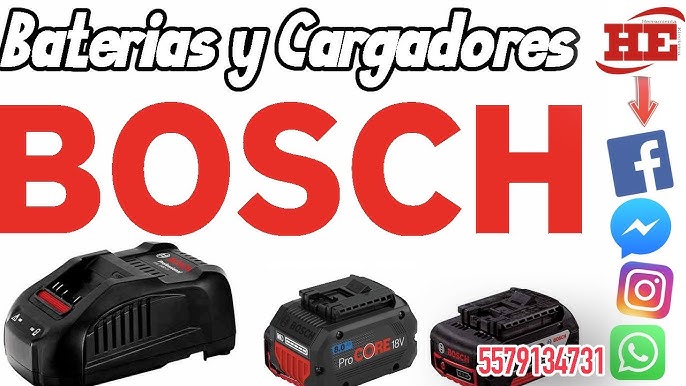 El Cargador compatible con todas las baterías Bosch 18V 