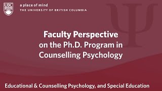 About the PhD Program in Counselling Psychology at UBC (Updated 2016)