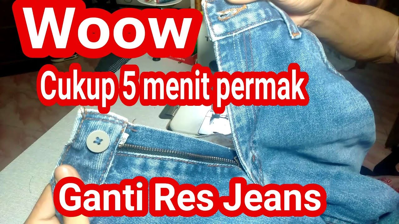Cara mengganti resleting celana dengan mudah dan cepat