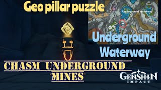 Chasm underground mine geo pillars puzzle ( Underground Waterway )