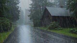 Thunder Cracks Over Light Rain Drizzle | Perfect Sleep Sound For Deep Relaxation