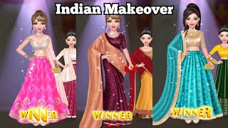 Indian Wedding Makeup Game/Indian Style & Dress up Game/Indian Traditional Makeover & Outfit Game screenshot 4