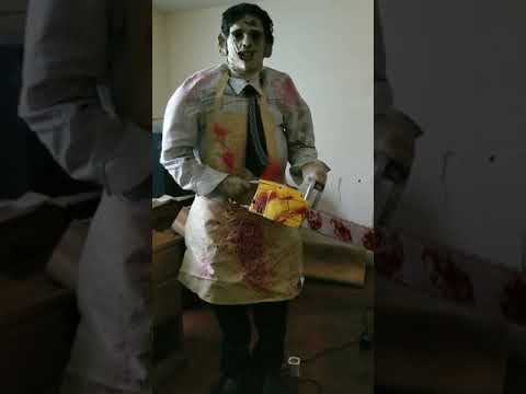 The life-sized Leatherface animatronic was made by Gemmy in 2006 and 2007 a...