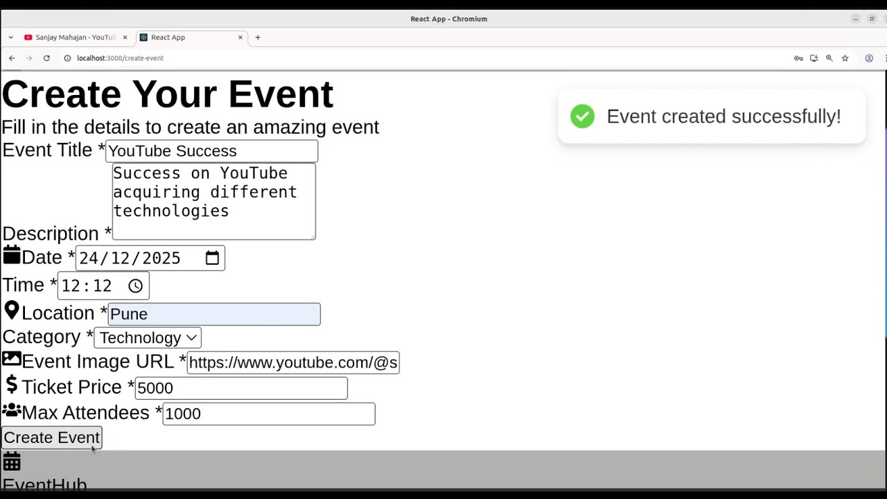 ReactJS  Event Management Best