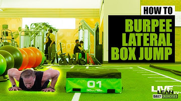 How To Do A BURPEE PUSH UP LATERAL BOX JUMP OVER | Exercise Demonstration Video and Guide