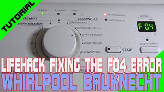 Lifehack I Fixing the F04 Error on a Privileg Ignes Indesit Whirlpool Dryer