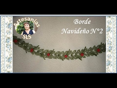 Como bordar una guarda Navideña N°2 ♥ Paso a paso ♥ Muy fácil ♥ - YouTube