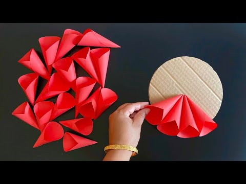 Easy and Beautiful Wall Hanging / Home Decoration Idea / Paper Flower Wall Hanging / DIY Paper