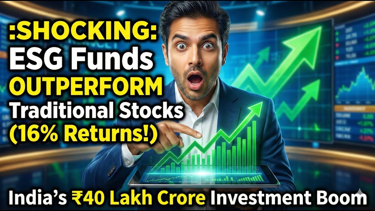 SHOCKING: ESG Funds OUTPERFORM Traditional Stocks (16% Returns!)  India's ₹40L Crore Investment Boom